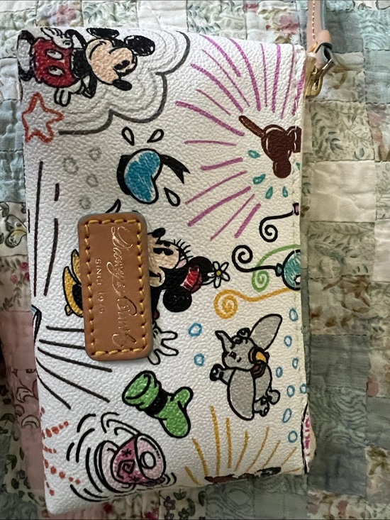 Dooney & Bourke Handbags - Dooney & Bourke White Multicolor Disney Sketch Wristlet